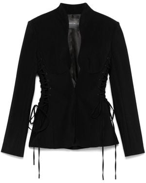 Mugler Sculptural Laced Jacket - Black