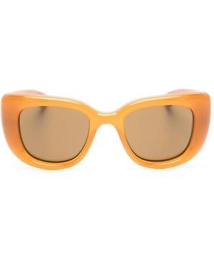 Saint Laurent Howl Oversized-Frame Sunglasses - Orange