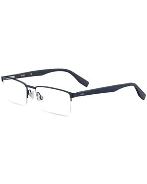 BOSS Matte Wood-Effect Glasses - White