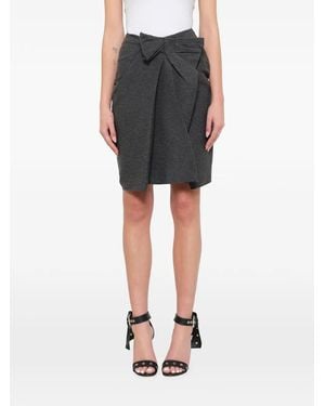 Lanvin Bow-Detail Pleated Skirt - Black