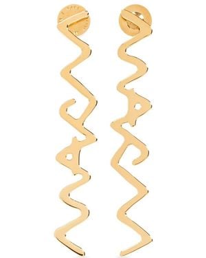 Marni Logo Drop Earrings - Metallic