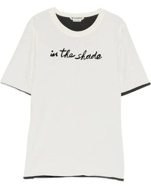 JW Anderson Camiseta Con Eslogan Estampado - Blanco