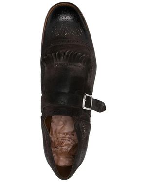 Chaussures Church's Cardigan Noires à Boucle - Taille 44,5 EU - Fait Main Au Royaume-Uni - Occasion Vintage