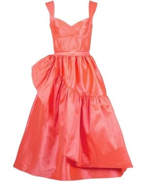 Celiab Corsica ruffled dress - Rojo