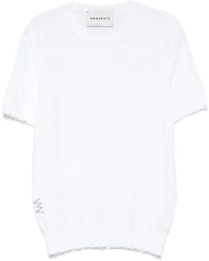 Amaranto Cotton T-Shirt - White