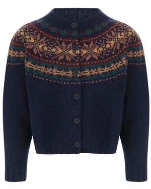 Howlin' Fair Isle-Knit Cardigan - Blue