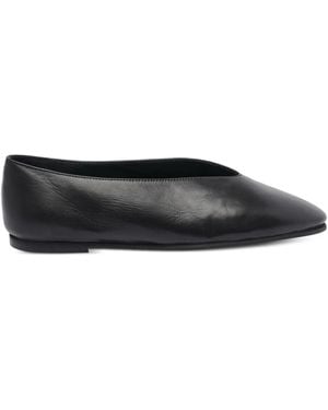 Poeve Leather Ballet Flats - Black