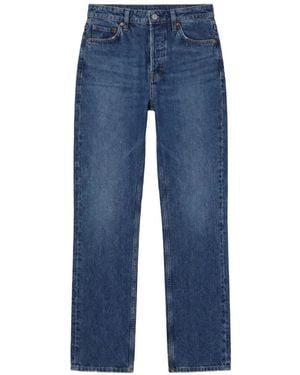 Reformation Vaqueros Rectos Cynthia - Azul