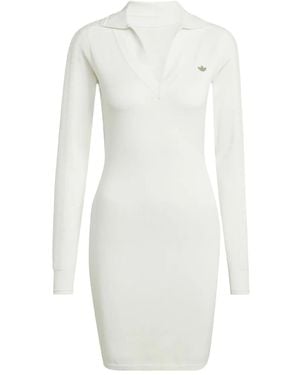 adidas V-Neck Midi Dress - White