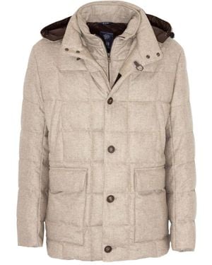 Fay Hooded Quilted Jacket - Natural