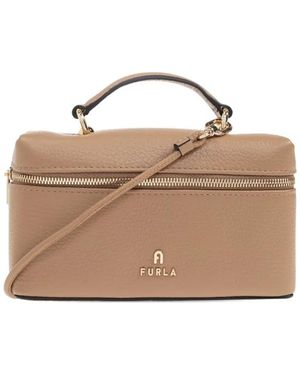 Furla Camelia Top-Handle Zip-Top Bag - Natural