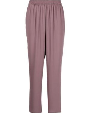 Gianluca Capannolo Elasticated-Waistband Tapered Trousers - Purple