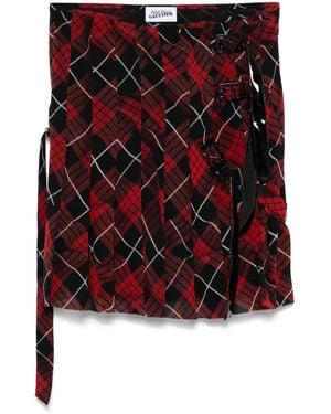 Jean Paul Gaultier Falda corta a cuadros - Rojo