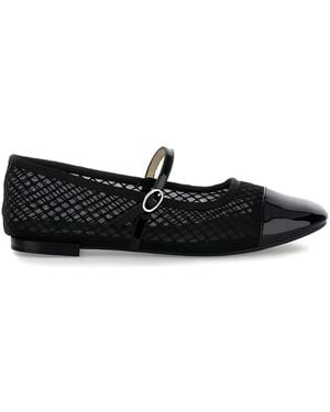 Repetto Mesh-Panel Ballet Flats - Black