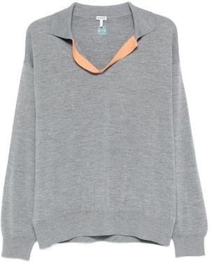 Loewe Top A Maniche Lunghe - Grigio