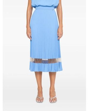 Nissa Pleated Midi Skirt - Blue