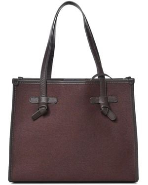 Gianni Chiarini Marcella Leather-Trim Tote Bag - Purple