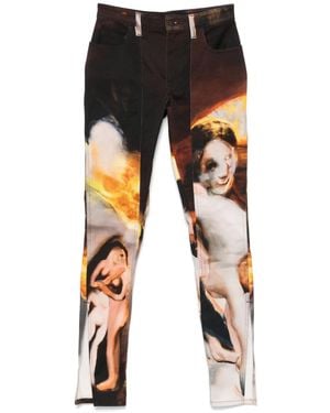 Mugler X Ambera Wellmann Sunset-Printed Jeans - Black