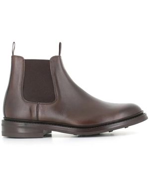 Tricker's Leather Pull-On Chelsea Boots - Brown