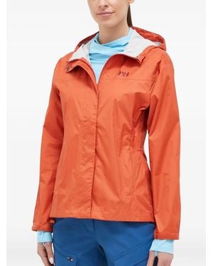 Helly Hansen Loke Hooded Logo-Detail Jacket - Orange