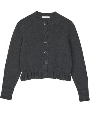 Cecilie Bahnsen Fibbie Ruffled Cardigan - Black