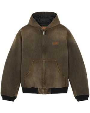 MM6 by Maison Martin Margiela Hooded Denim Jacket - Green