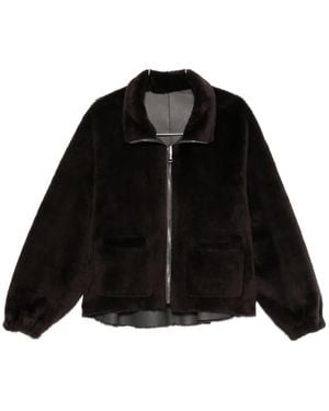 Simonetta Ravizza Zip-Up Reversible Jacket - Black