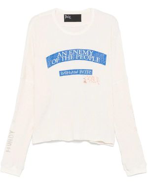 PALY スローガン スウェットシャツ - ホワイト