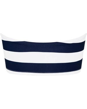 Bondi Born Gestreifter Bandeau-Bikini - Blau