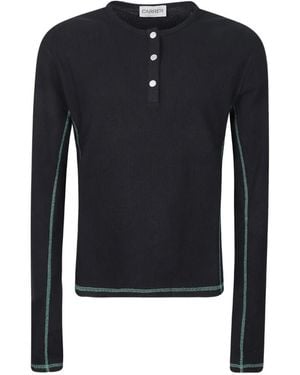 Carrera Lis Contrast-Stitch Henley - Blue