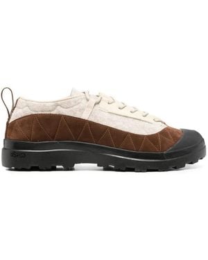 RANRA Zig-Zag Stitched Paneled Sneakers - White