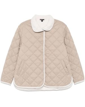 James Perse Sherpa Lined Insulated Snap Front Jacket - Natural
