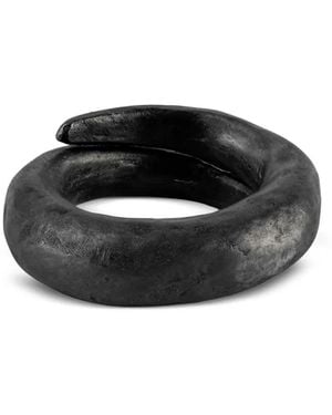 Parts Of 4 Sterling Silver Split Mountain Ring - ブラック