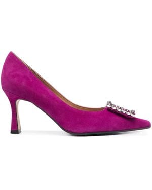 Roberto Festa Lilly 80Mm Pointed-Toe Suede Court Shoes - Purple
