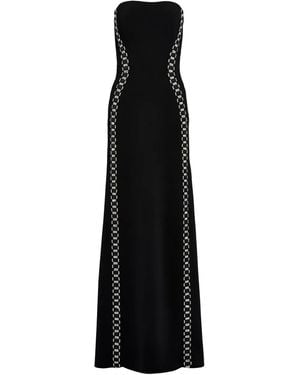 Jenny Packham Schulterfreies Maxikleid Mit Kristallen - Schwarz