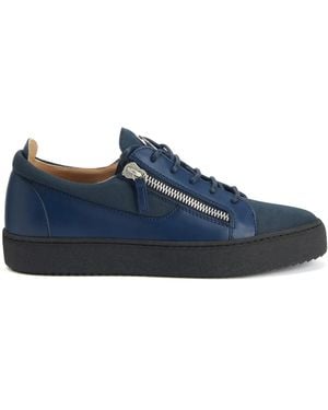 Giuseppe Zanotti Frankie レザースニーカー - ブルー
