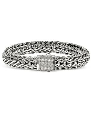 John Hardy Icon Armband Aus Sterlingsilber Mit Diamant - Weiß