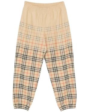 Burberry Gradient Check Track Trousers - White