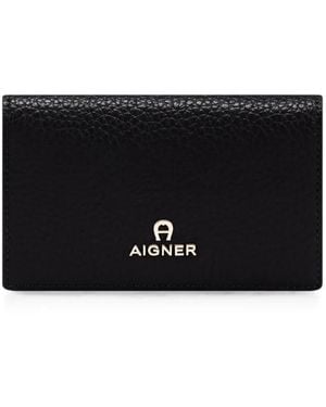 Aigner Ivy Logo-Plaque Wallet - Black