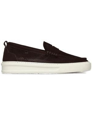 Fabi Portofino Perforated-Detail Loafers - White