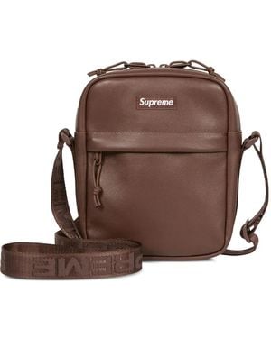 Supreme Leather Messenger Bag - Brown