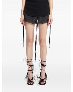 Ann Demeulemeester Elya Feather-Detailed Sandals - Black
