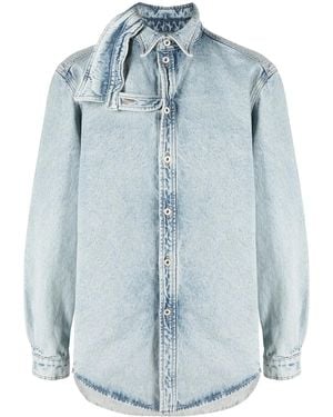 Y. Project Double-Collar Denim Shirt - Blue