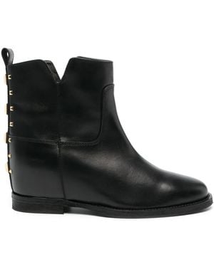 Via Roma 15 Botines con detalle Rockstud - Negro