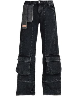 PDF Bouclé Wide-Leg Jeans - Blue