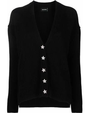 Zadig & Voltaire Kaschmircardigan Mit Sternknöpfen - Schwarz