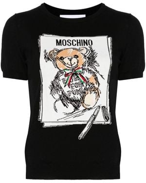 Moschino Teddy Bear Knitted Top - Black