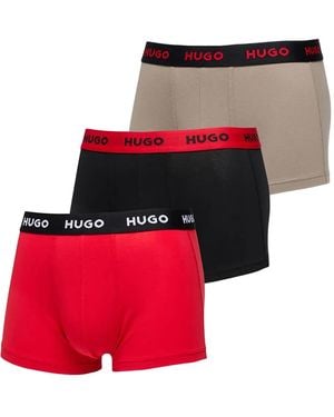 HUGO ロゴ ボクサーパンツ セット - レッド