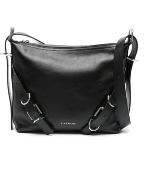 Givenchy Voyou レザーメッセンジャーバッグ - ブラック