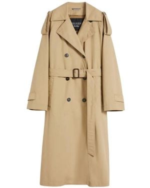 Weekend by Maxmara Manteau Ceinturé À Boutonnière Croisée - Natural